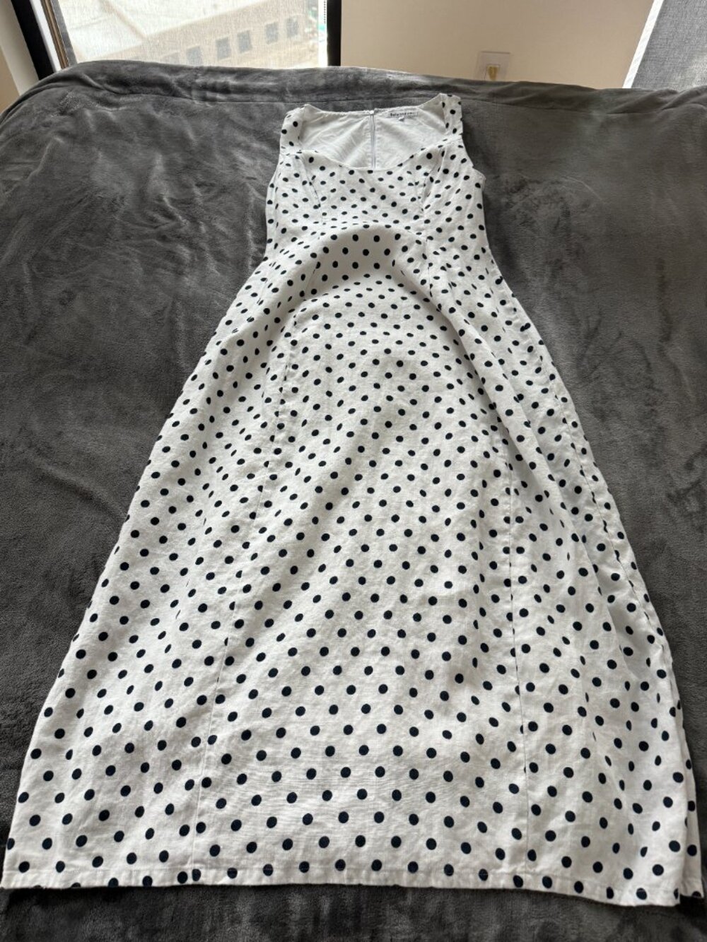REFORMATION Jaylen Linen Maxi Dress in Polka Dot NWOT - Picture 9 of 9